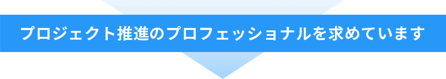 プロジェクト推進のプロフェッショナルを求めています